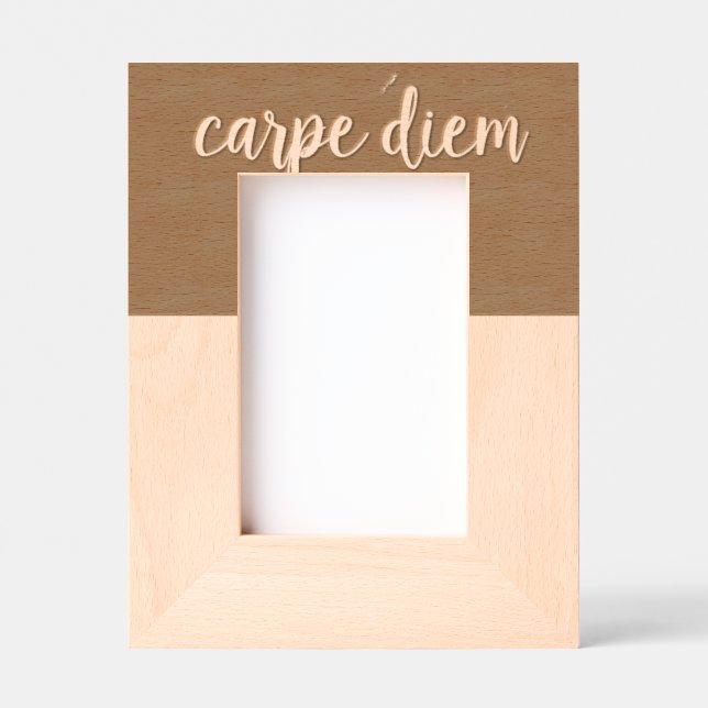 Products featuring a 'carpe diem' design etched frames (Front)