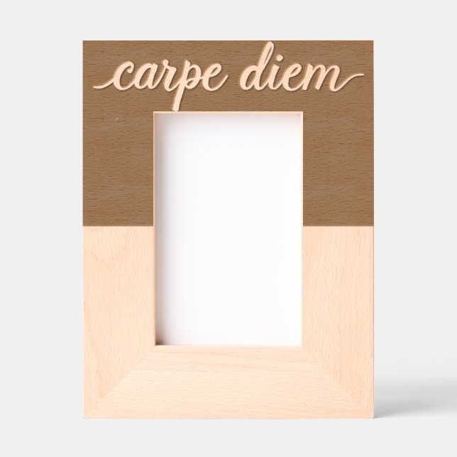 Products featuring a 'carpe diem' design etched frames (Front)