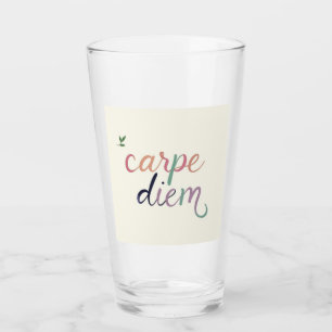 Products featuring a 'carpe diem' design glass