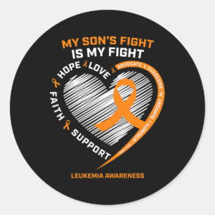 Products Gift Dad Mum Leukaemia Awareness Son Leu Classic Round Sticker