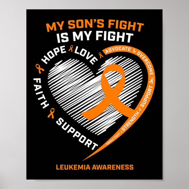 Products Gift Dad Mum Leukaemia Awareness  Son Leu Poster (Front)