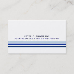 prof. 3 thin lines dark-blue modern business card