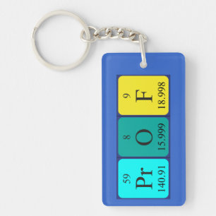 Prof periodic table name keyring