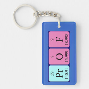 Prof periodic table name keyring