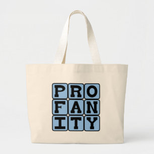 Profanity, Bleeping Bleep Bleep Large Tote Bag