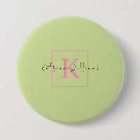 Profesional Branding Logo Lime Green Pink Monogram