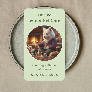 Profesional Senior Dog Sitter Dog Physical Therapy Business Card