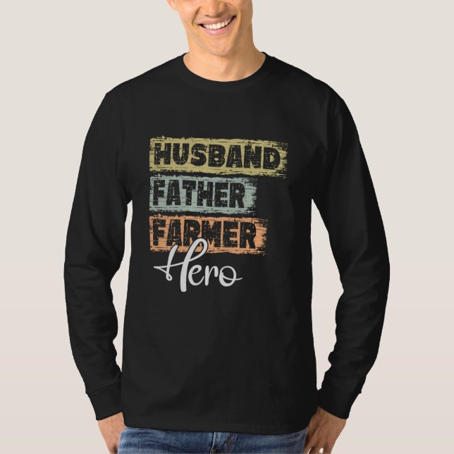 Profession dad hero father Farmer  1 T-Shirt (Front)