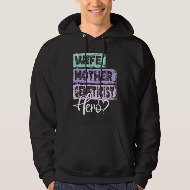 Profession mom hero mother Geneticist  1 Hoodie (Front)