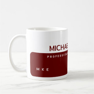 Profession or Company Name Half-Red Coffee Mug