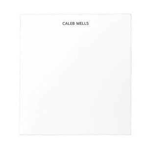 Profession Plain Simple White Attractive Notepad