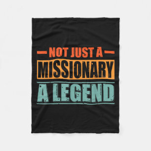 Profession Quote Retro Missionary  Fleece Blanket