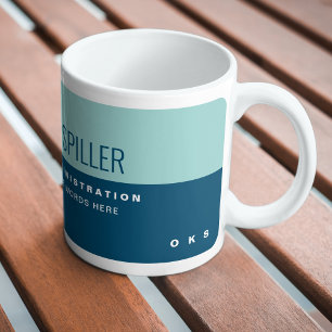 Professional 2-Tone Blue Stylish Modern Coffee Mug