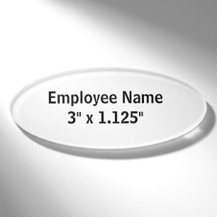 professional 3" x 1.125" name tag