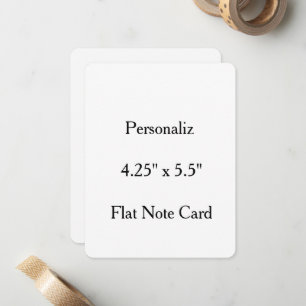Professional 4.25" x 5.5" Square Standard. Flat Card