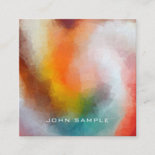 Professional Abstract Art Premium Thick Luxury Square Business Card