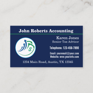 Professional Accountant Custom Logo Placeholder Business Card