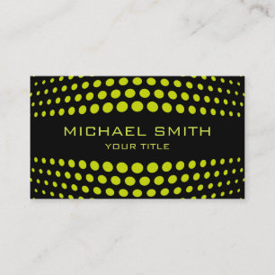 Professional Acid green Polka Dot Pattern Business Card
