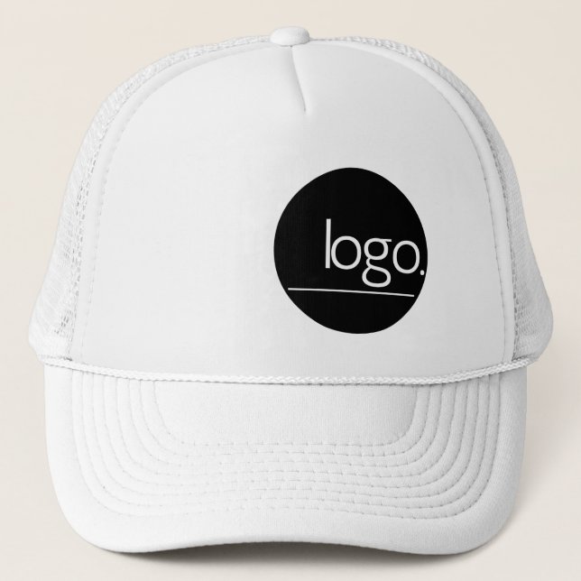PROFESSIONAL ADD OWN LOGO WHITE BUSINESS UNIFORM TRUCKER HAT (Front)