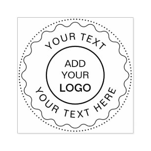Professional Add Your Logo Customised Curved  Rubb Rubber Stamp
