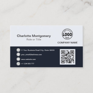 Professional add your Logo QR Code Photo Custom Bu Business Card