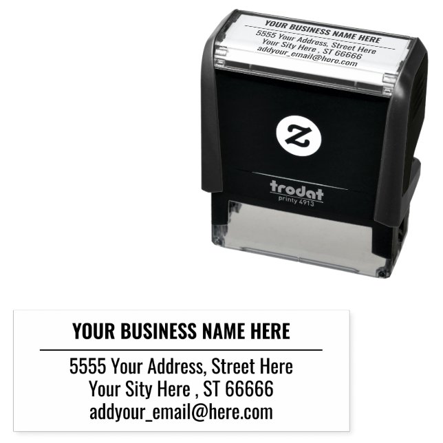 Professional Address Stamp Your Name E-mail Info (In Situ)
