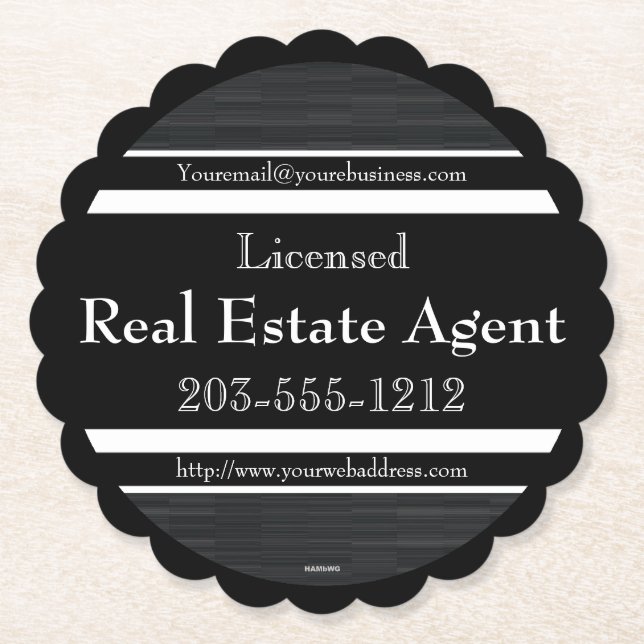 Professional Advertising Paper Coaster - HAMbyWG (Front)