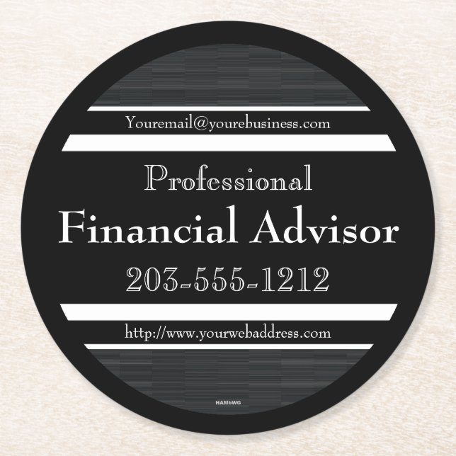 Professional Advertising Paper Coaster - HAMbyWG (Front)