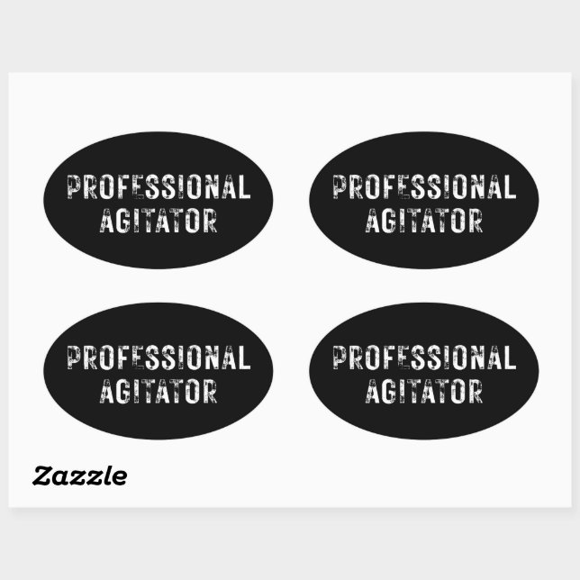 PROFESSIONAL AGITATOR  OVAL STICKER (Sheet)