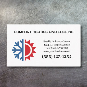 Professional Air Conditioning Heating Service Business Card