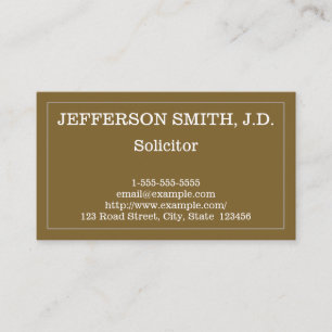 Professional and Basic Solicitor Business Card