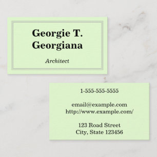 Professional and Classic Architect Business Card