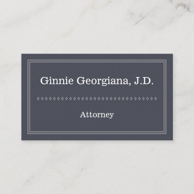 Professional and Clean Attorney Business Card (Front)