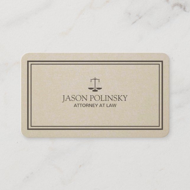 Professional and Modern Attorney Business Card (Front)