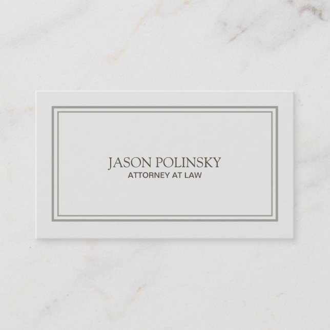 Professional and Modern Attorney Business Card (Front)