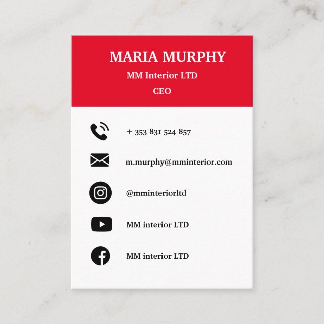 Professional and simple business card template | R (Front)