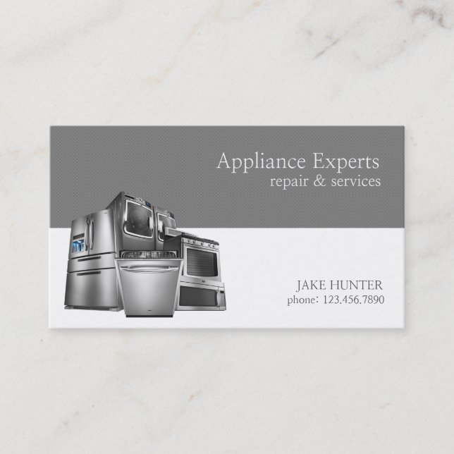 Professional Appliances Service & Repair Business Card (Front)