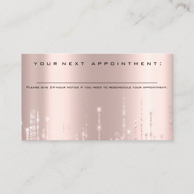 Professional Appointment Reminder Beauty Hair Salo Business Card (Front)