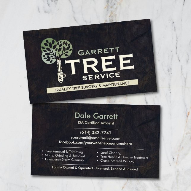 Professional Arborist Tree Service  Business Card (Creator Uploaded)