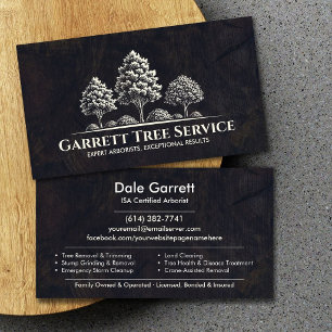 Professional Arborist Tree Service  Business Card
