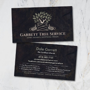 Professional Arborist Tree Service Business Card