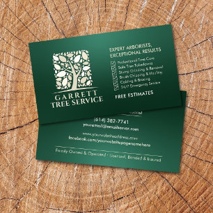 Professional Arborist Tree Surgeon Services Business Card