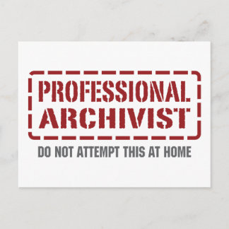 Professional Archivist Postcard