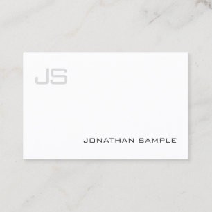 Professional Artistic Monogram Modern Simple Plain Business Card