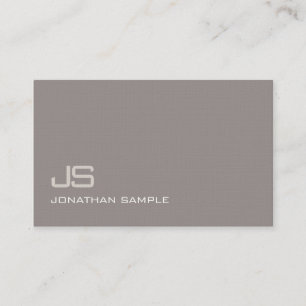 Professional Artistic Monogram Plain Modern Luxury Business Card