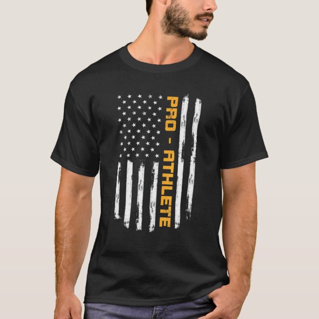 Professional Athlete Positive Carrer Vintage Ameri T-Shirt (Front)
