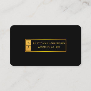 Professional Attorney at Law Black Scale Business Card
