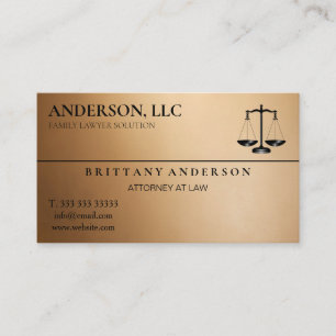 Professional Attorney at Law Black Scale Business Card