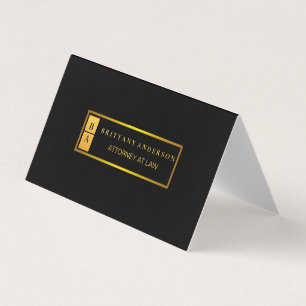 Professional Attorney at Law Black Scale Business Card