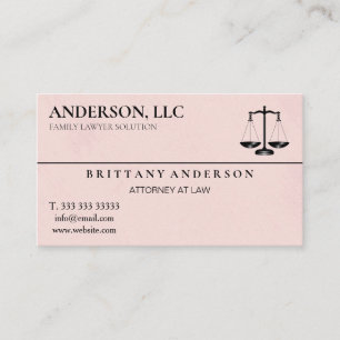 Professional Attorney at Law Black Scale Business Card